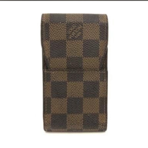 LOUIS VUITTON DAMIER EBENE CIGARETTE TOBACCO CASE - Picture 1 of 12